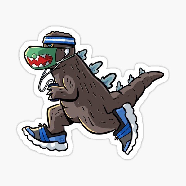 Jogging monster Sticker