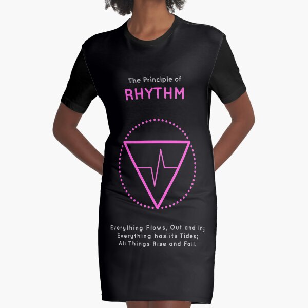 The Principle of Rhythm - Shee Symbol Graphic T-Shirt Dress