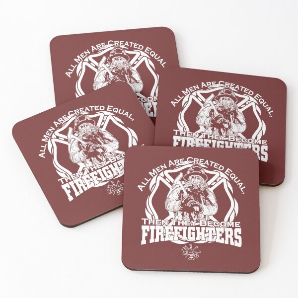 Item preview, Firefighter Gifts - All Men Are Created Equal Then They Become Firefighters Gift Ideas for Fireman the Thin Red Line designed and sold by merkraht.