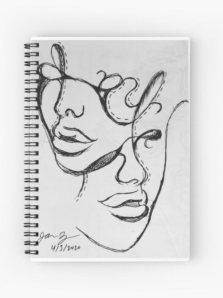  Cuaderno de espiral «Mujer de dos caras» de pica-zou