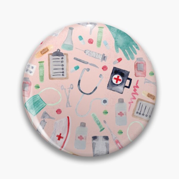 Item preview, Medical Pattern | Doctor | Nurse | Watercolor | Pink Texture designed and sold by Harpley Design Studio.