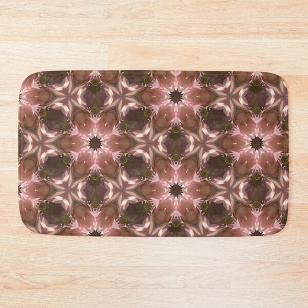 Item preview, Chocolate Mandala Kaleidoscope Geometric Pattern in pink, brown, bronze designed and sold by wild.geranium.design.