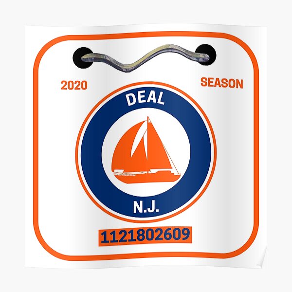 "Deal New Jersey Beach Badge" Poster by fearcity Redbubble
