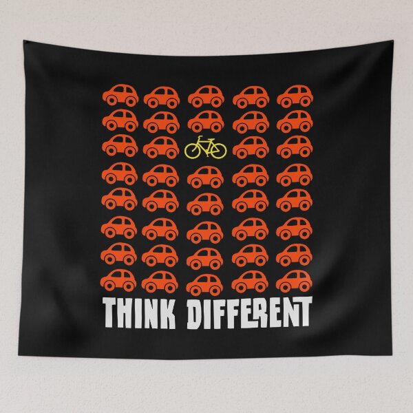 Item preview, Think Different - Vintage Retro Biking T-Shirt designed and sold by biNutz.