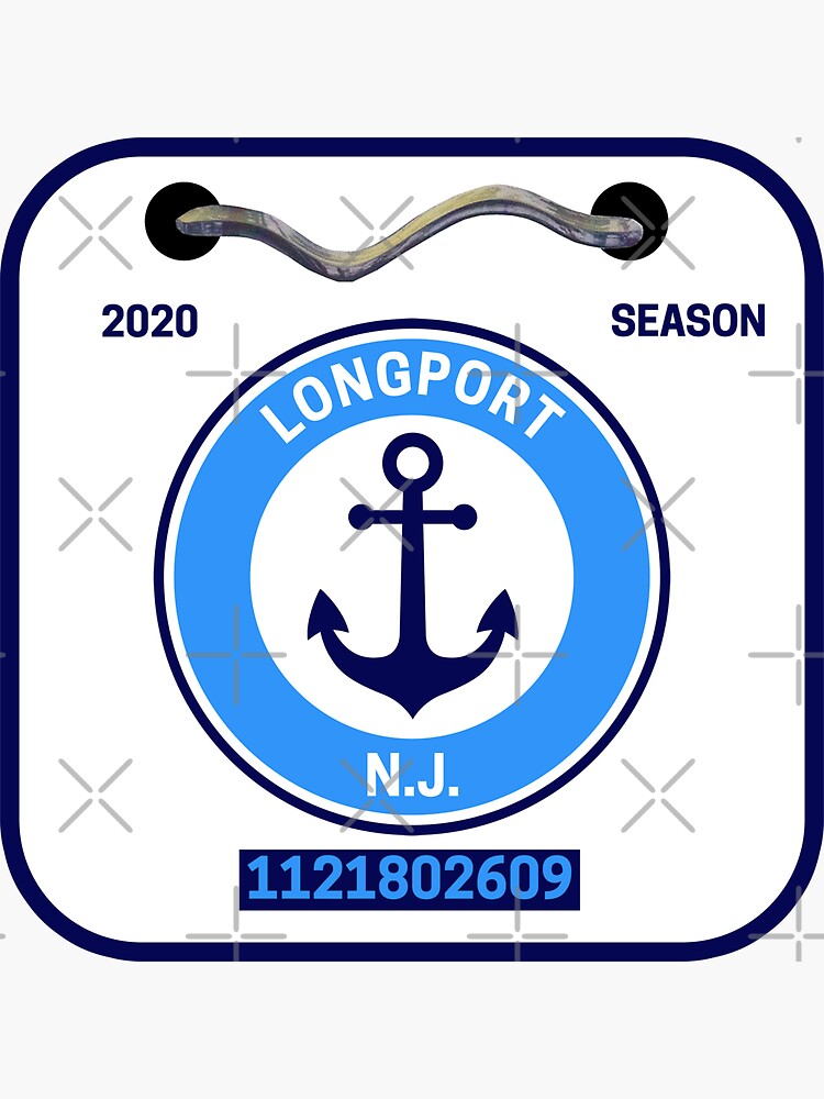 "Longport New Jersey Beach Badge" Sticker by fearcity Redbubble