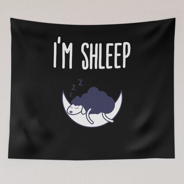 Item preview, Sleeping Sheep Design - Counting Sheep - Funny I'm Shleep designed and sold by designitfun.