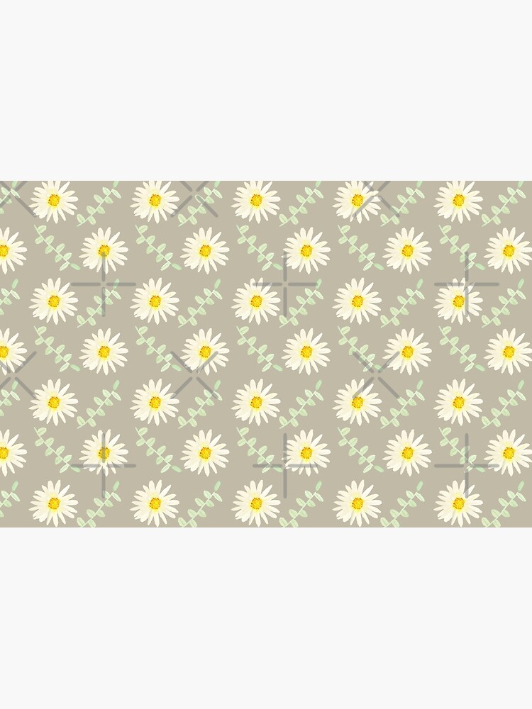 Daisy | Watercolor | Art | Pattern | Grey by Harpleydesign