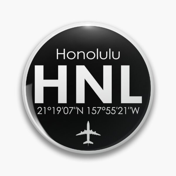 HNL, Honolulu Daniel K. Inouye International Airport Pin for Sale by Fly  Buy Wear