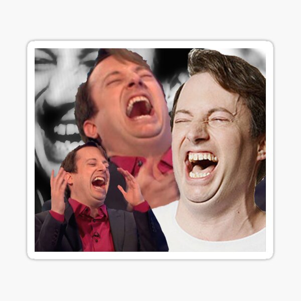 David Mitchell Hysterical Laugh Sticker