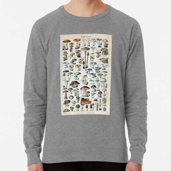 Vintage essbare Pilzkarte Leichter Pullover