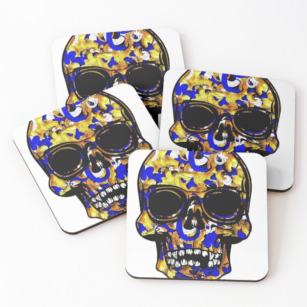Item preview, Gold and Blue Skull designed and sold by Kybruno's Creations.