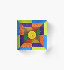 DeepDream Color Squares Visual Areas 5x5K v1447854295 Acrylic Block