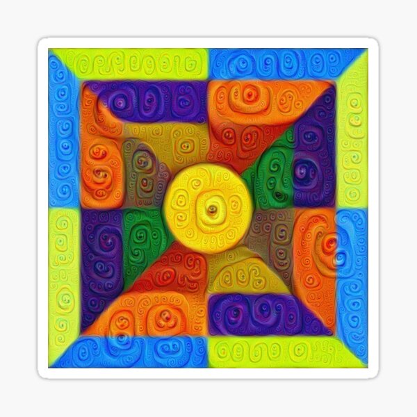Item preview, DeepDream Color Squares Visual Areas 5x5K v1447854295 designed and sold by blackhalt.