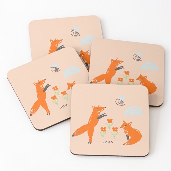 Item preview, Sisters Foxes On A Summer Meadow designed and sold by okpinsArtDesign.