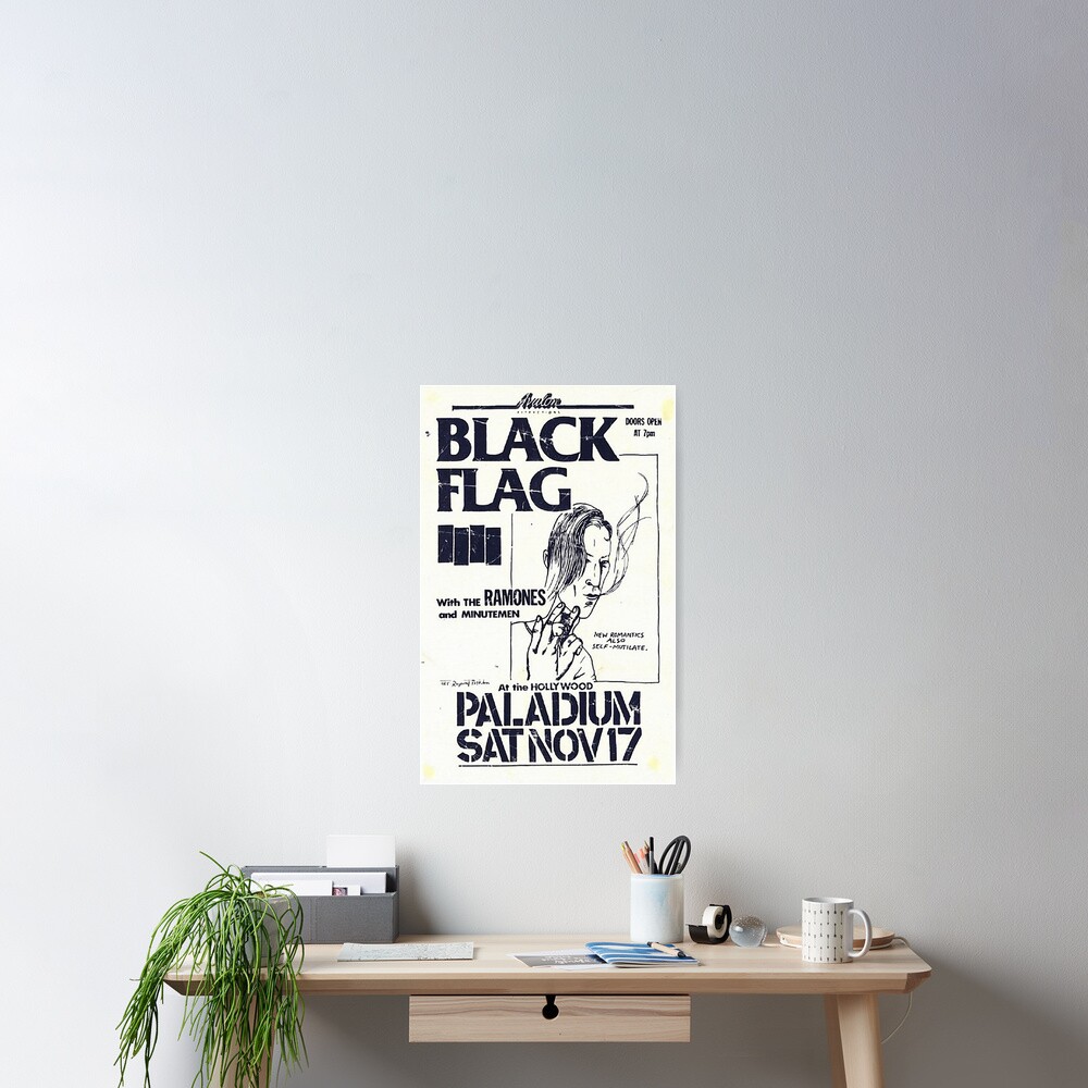 Black Flag Ramones Show Flyer Poster For Sale By Dennispurcell Redbubble