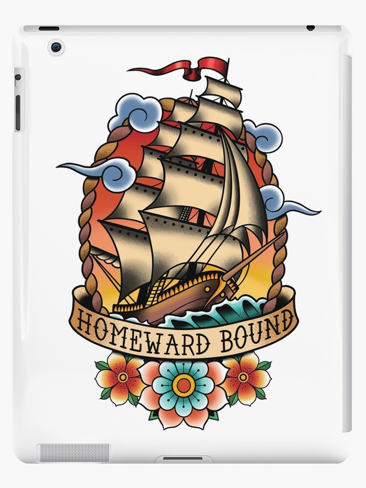 Homeward Bound Ship Tattoo Design