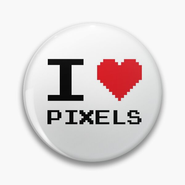 Aperçu de l'œuvre J'aime les pixels créée et vendue par aquastarstore.