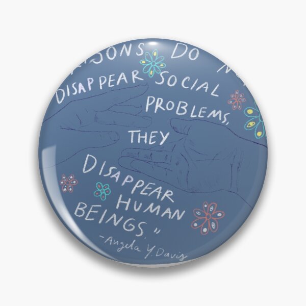 Angela Davis on Prison Abolition Pin