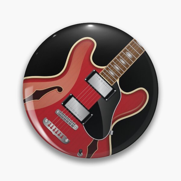 Item preview, Hollow-body Red Guitar Design, Artwork, Vector, Graphic designed and sold by xcsdesign.