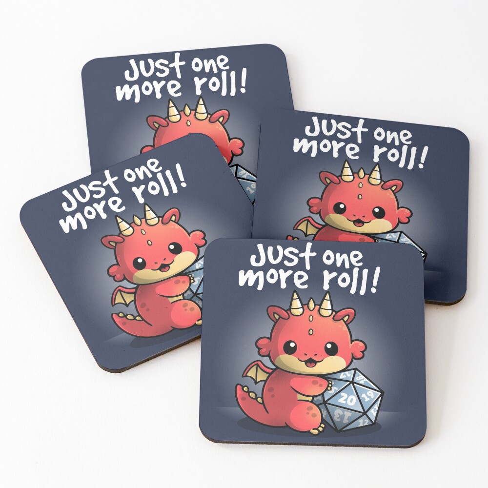 Dragon one more roll Coasters (Set of 4)