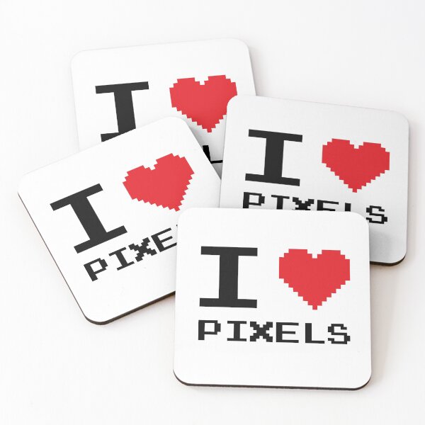 Aperçu de l'œuvre J'aime les pixels créée et vendue par aquastarstore.