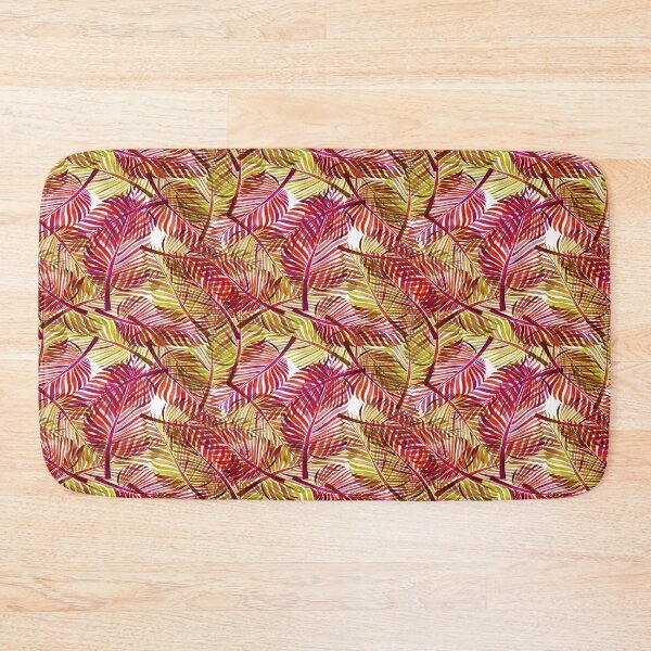 Item preview, Red Yellow Overlapping Tropical leaves designed and sold by Maitri-Sanghvi1.