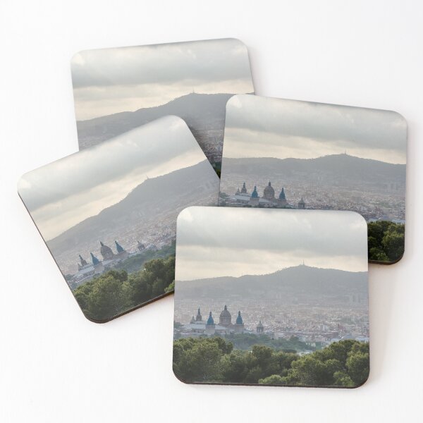 Item preview, View to Barcelona city from the Montjuic hill designed and sold by lena-maximova.
