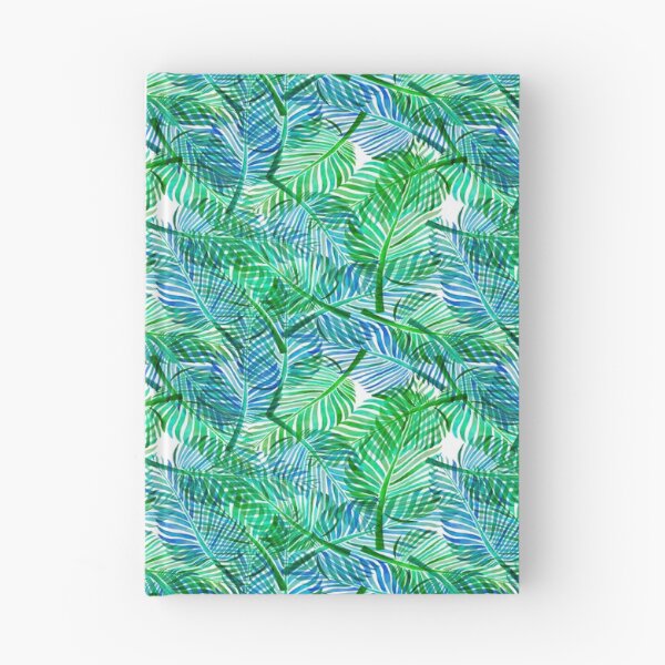 Item preview, Green Blue Overlapping Tropical leaves designed and sold by Maitri-Sanghvi1.