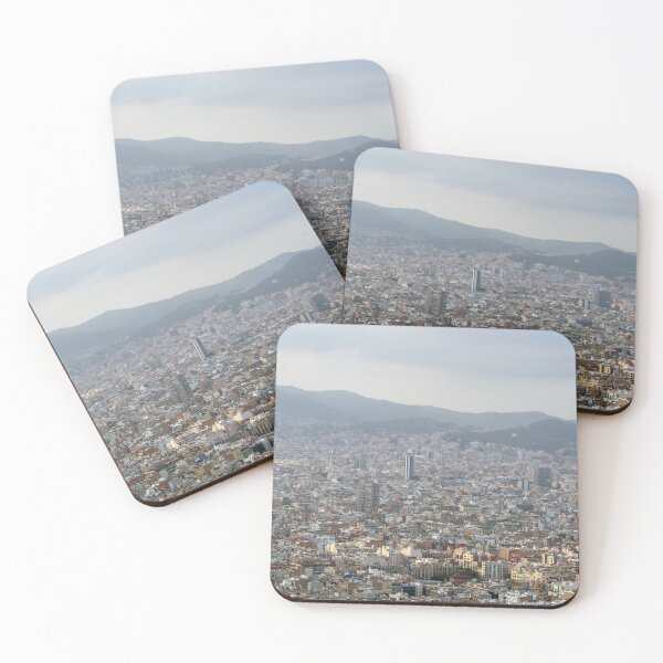 Item preview, View to Barcelona city from the Montjuic hill designed and sold by lena-maximova.