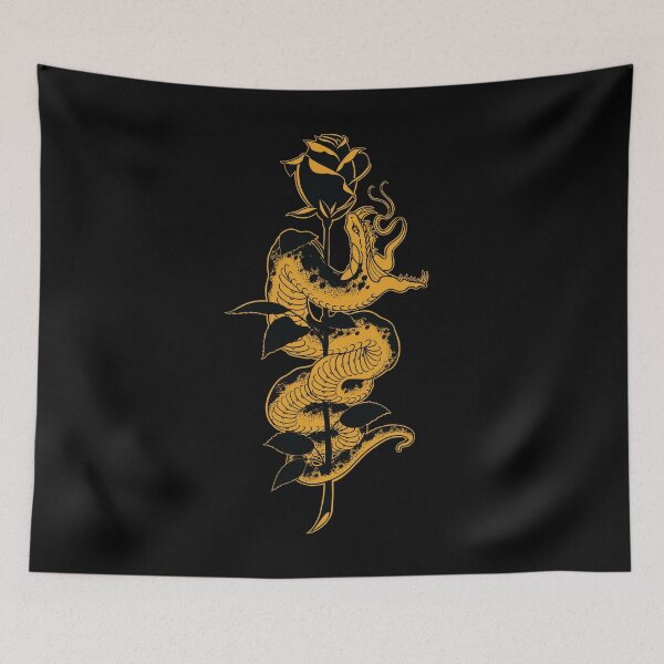Item preview, Snake and Rose Gold Variant Tattoo design designed and sold by SevenRelics.