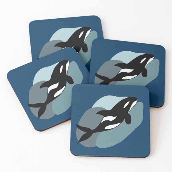 Item preview, Orca with Blue and Gray background designed and sold by Squiddllr.