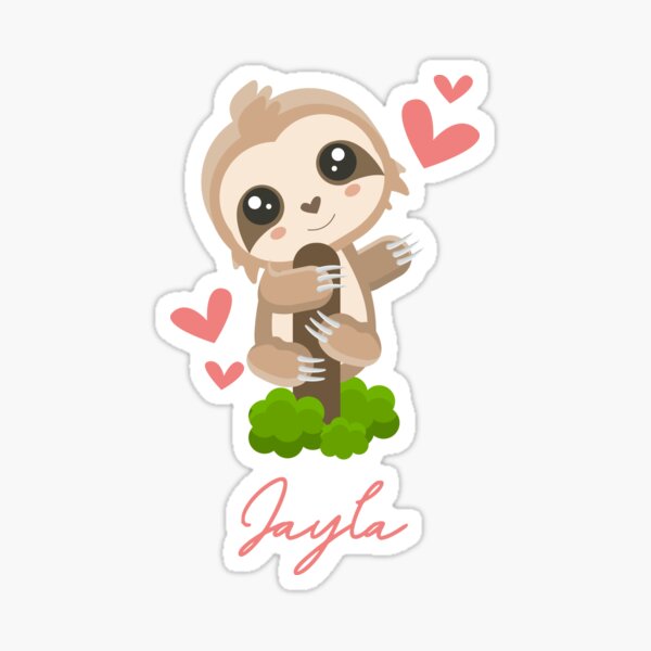 Item preview, Jayla Sloth Baby Girl Corazones Lindos designed and sold by HelloFromAja.