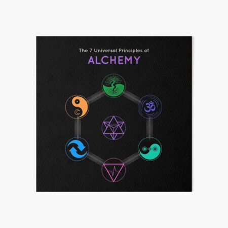 The 7 Universal Principles of Alchemy - Shee Symbols Art Board Print