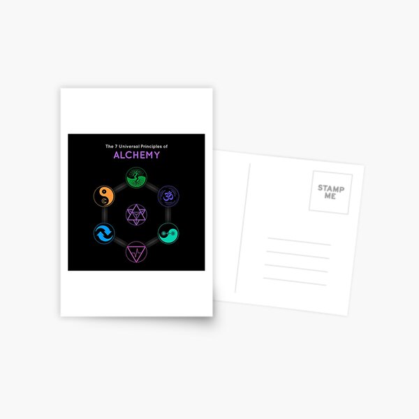 The 7 Universal Principles of Alchemy - Shee Symbols Postcard