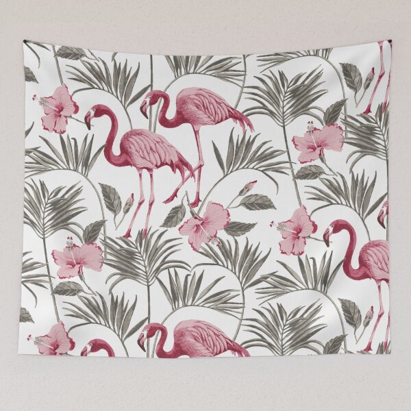 Item preview, Let's flamingle pink tropical stylish flamingo designed and sold by Lenushka.