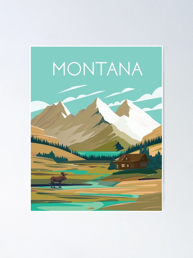 SET Of 3 Montana Wilderness Animals Travel 2024 Posters 20x30 High Res Poster