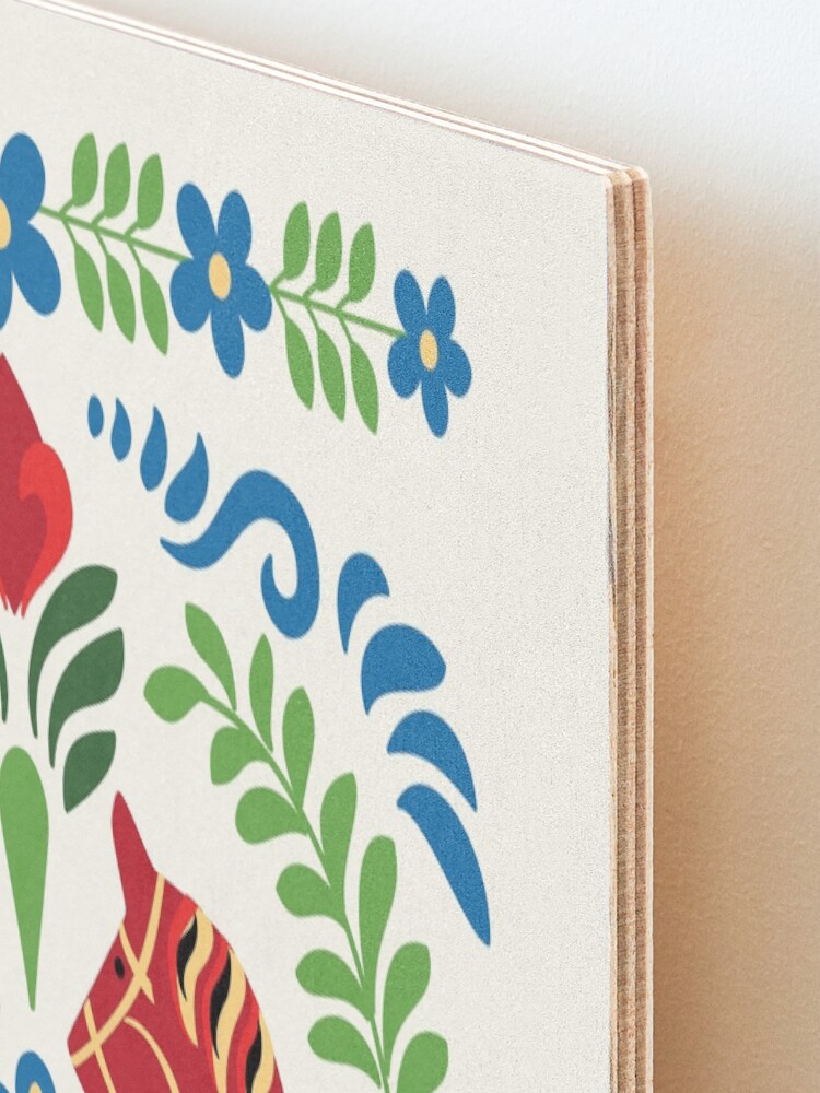 Alternate view of Swedish Dala Horses Red Mounted Print