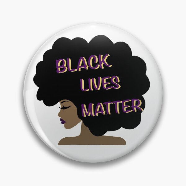 Black Lives Matter Afro Pin