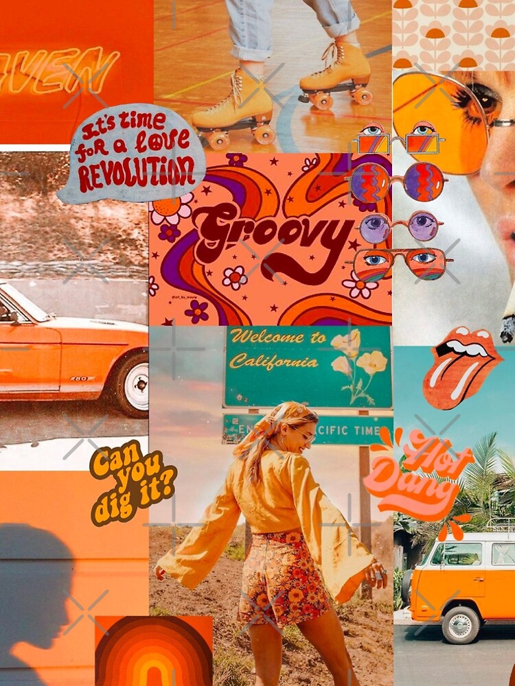 Orange 70s Groovy Collage