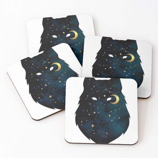 Item preview, wolf with crescent moon designed and sold by Reyu ..