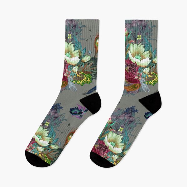 Item preview, floral pattern with Althaea Officinalis designed and sold by Anna Oparina.