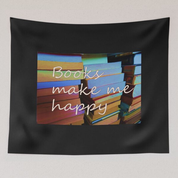 Item preview, Books Make Me Happy designed and sold by WanderingBark.