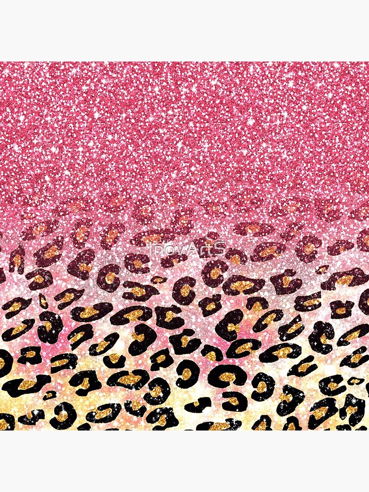 Glam Pink Glitter Leopard Pattern  Art Board Print for Sale by InovArtS