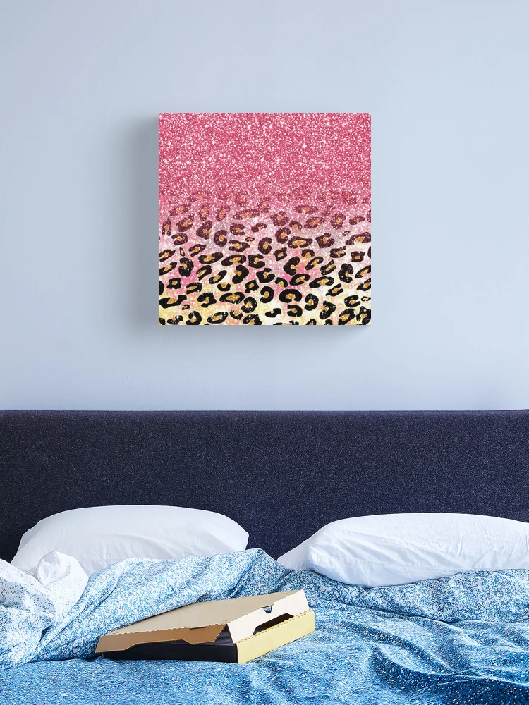 Leopard Glitter Canvas Prints for Sale