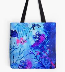 Life under water, watercolor Tote Bag