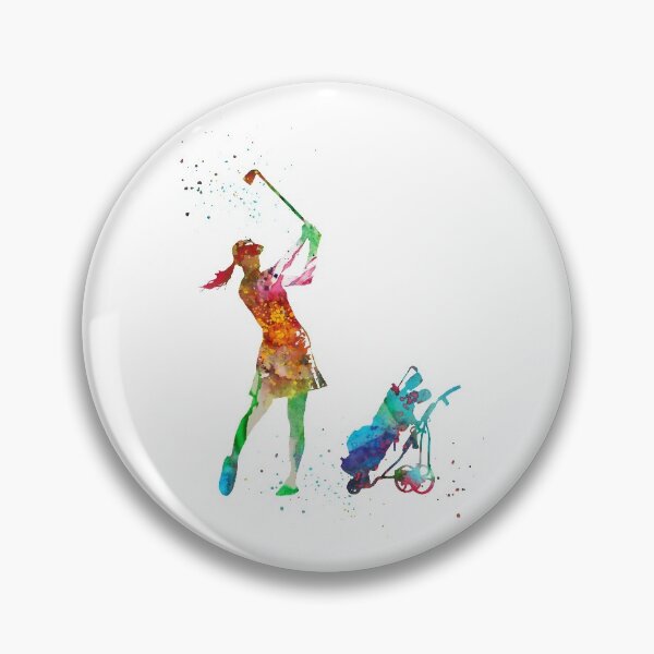 Item preview, Girl golfer, golfer, watercolor girl golfer designed and sold by Rosaliartbook.