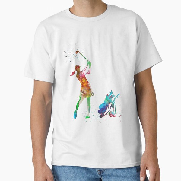 Girl golfer, golfer, watercolor girl golfer Classic T-Shirt
