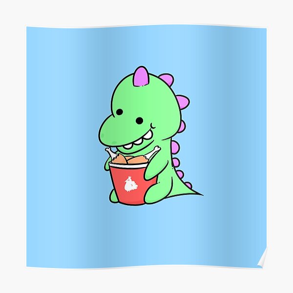 Dinosaur Nugget Posters | Redbubble