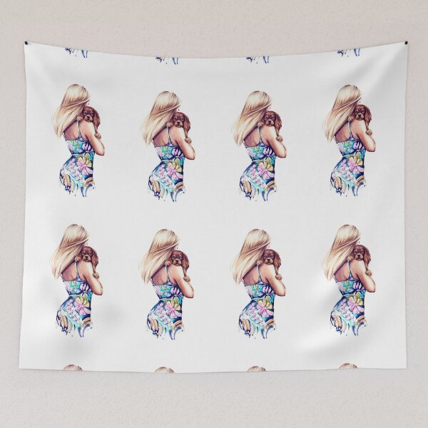 Item preview, summer girl with cavalier 5 designed and sold by cavatier.