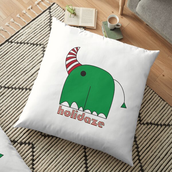 rhinocorn holidaze vibez Floor Pillow